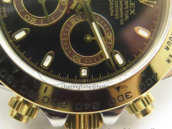 0216 Breathable Daytona SS YG BP Maker Best Edition Black Dial On SS YG Bracelet A 3456